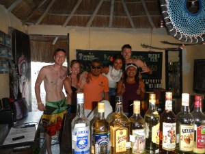 Us with the gang at Zazil Kin - Tulum 